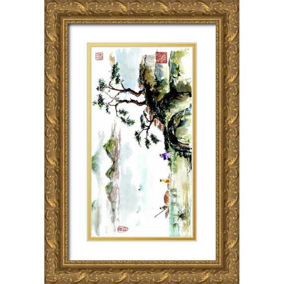 Rae, Nan 9x14 Gold Ornate Wood Framed with Double Matting Museum Art Print Titled - The Greeting
