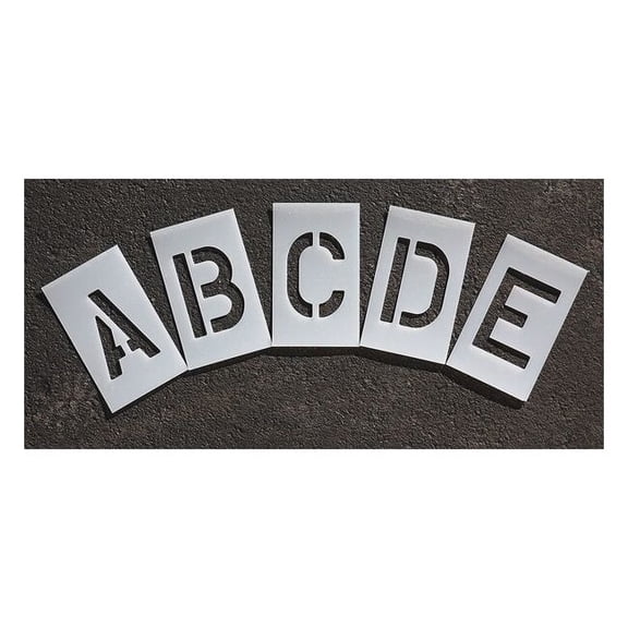 Rae Pavement Stencil,10 in,Alphabet Kit,1/16 STL-116-8105