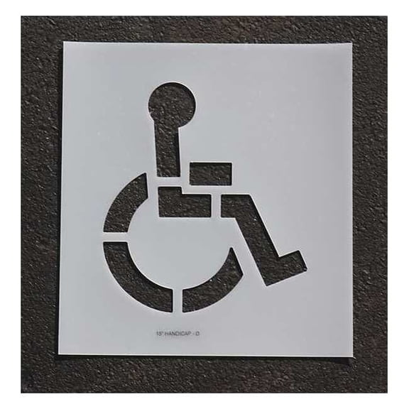 Rae Pavement Stencil,15 in,Handicap,1/16 STL-116-3015