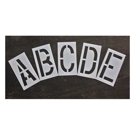 Rae Pavement Stencil,18 in,Alphabet Kit,1/16 STL-116-8185