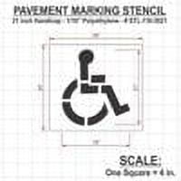 Rae Pavement Stencil,21 in,Handicap,1/16 STL-116-3021