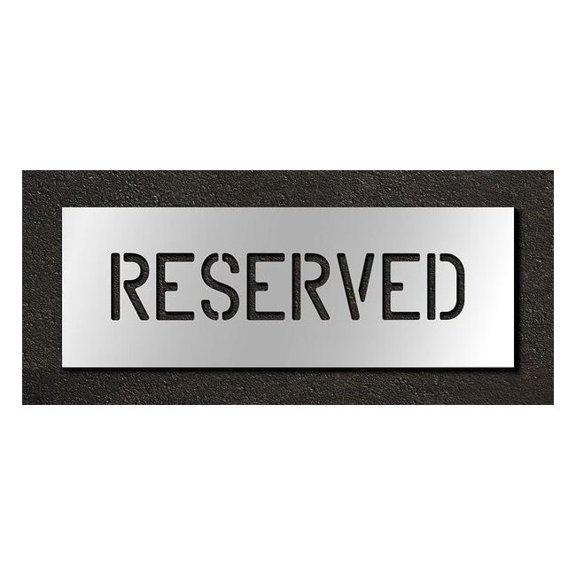 Rae Pavement Stencil,Reserved,4 in STL-116-70433