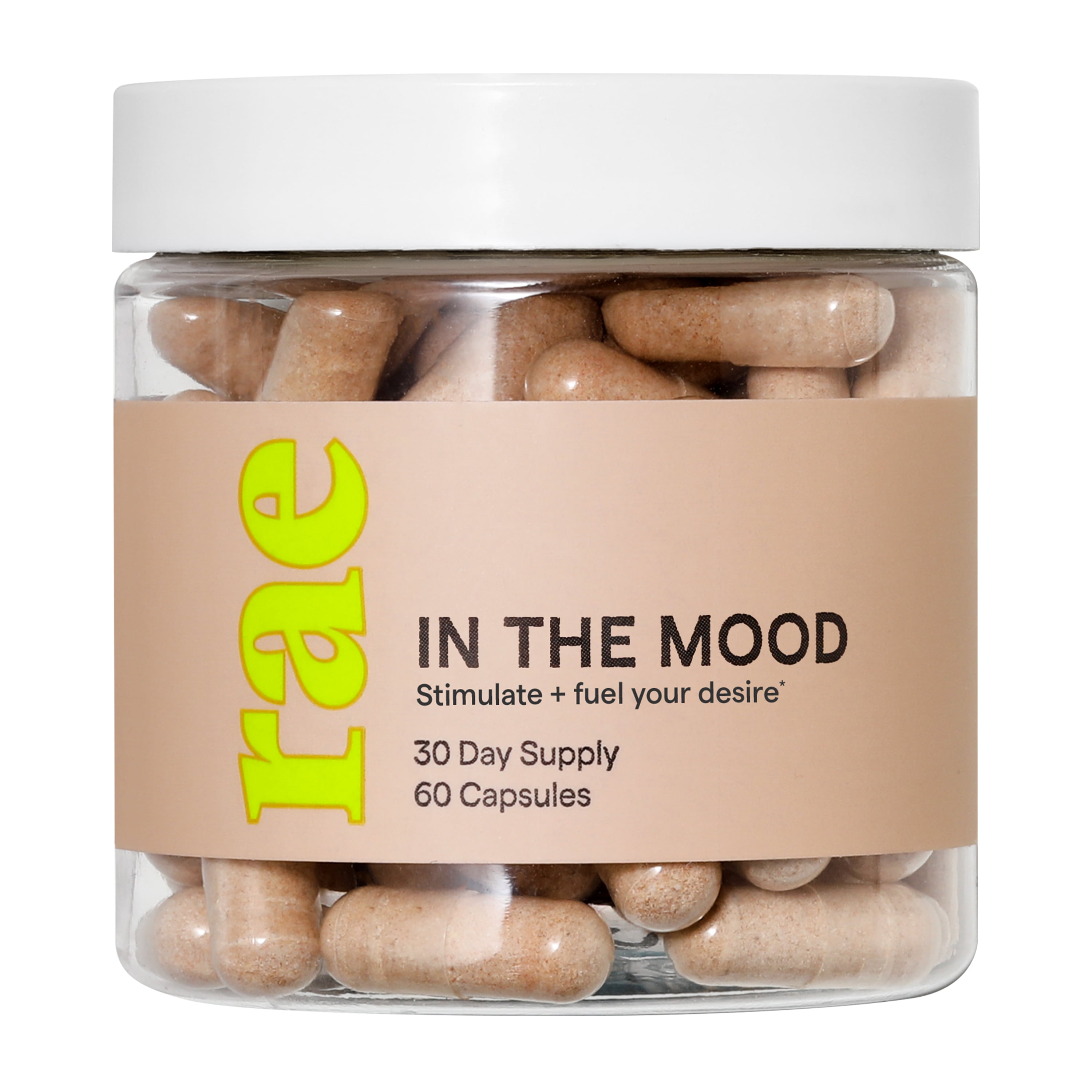 Rae Wellness In the Mood Supplement with Ginseng, Maca, Niacinamide, L