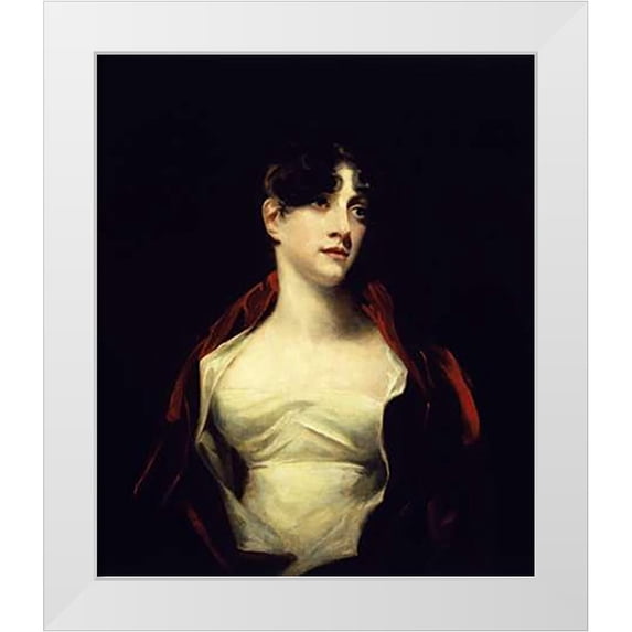 Raeburn, Henry 20x23 White Modern Wood Framed Museum Art Print Titled - Mrs. Scott Moncrieff