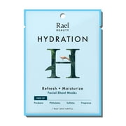 Rael Beauty Hydration Facial Sheet Mask for Dry Skin, Refresh and Moisturize, 1 Count