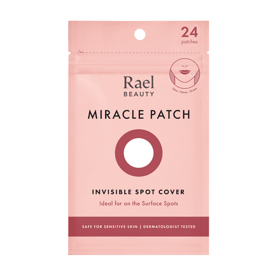Rael Beauty Miracle Acne Patch Invisible Spot Cover, for All Skin Types, 24 Count