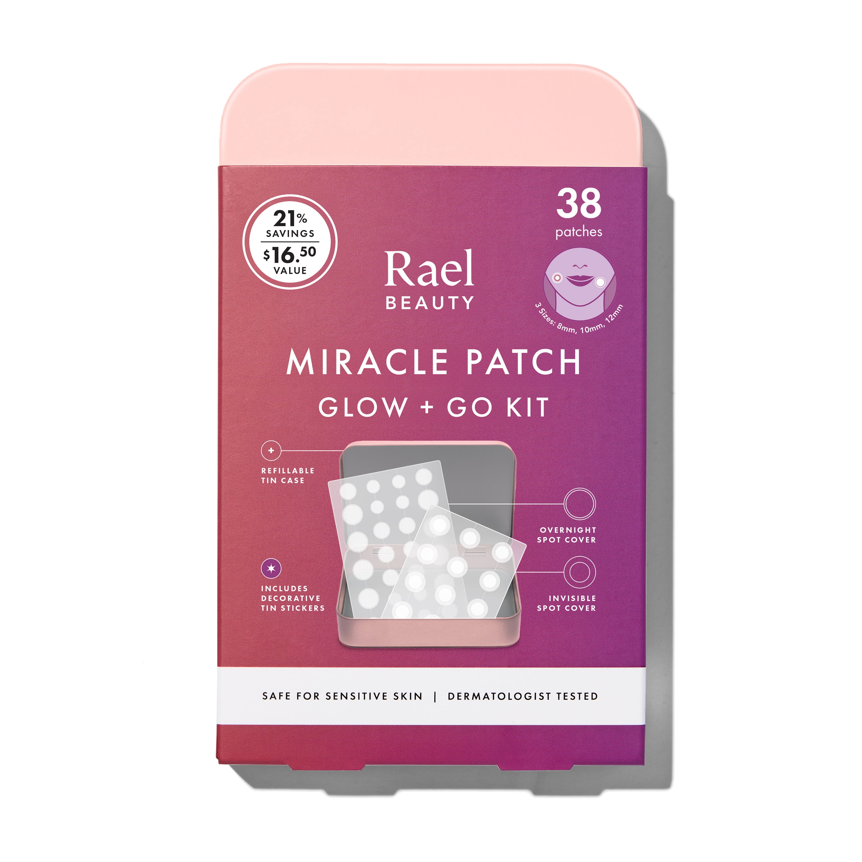 Rael Miracle Patch Glow and Go Blemish Patch Kit, 38 Count