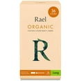 thumbnail image 1 of Rael Certified Organic Cotton, Unscented, Natural Daily Panty-Liners, Long, Pack of 2 (36 Count), 6.8 Inch, 1 of 6
