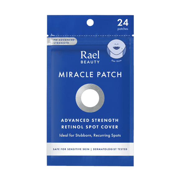 Rael Miracle Patch Advanced Strength Retinol Spot Cover, for Stubborn Pimples, 24 Count
