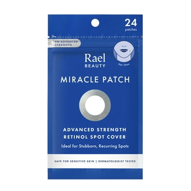 Rael Miracle Patch Advanced Strength Retinol Spot Cover, for Stubborn Pimples, 24 Count