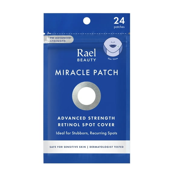 Rael Miracle Patch Advanced Strength Retinol Spot Cover, for Stubborn Pimples, 24 Count