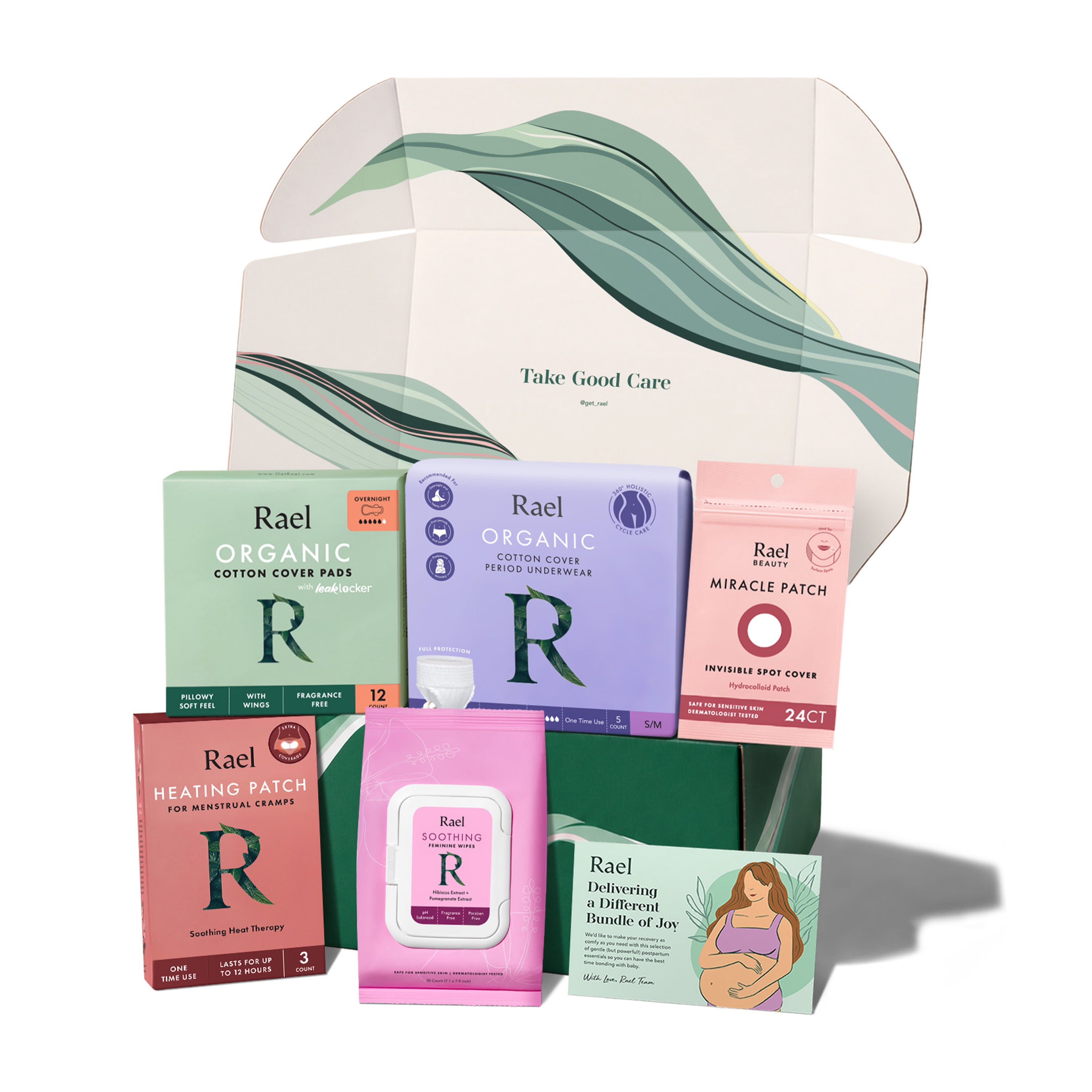 Rael New Mom Essentials Gift Set, Postpartum Recovery & Hospital Bag Must-Haves, Baby Shower Gift (S/M)