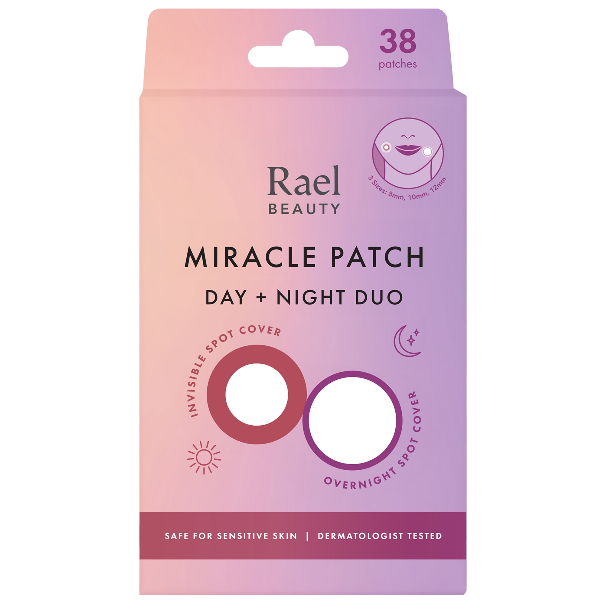 Rael Beauty Miracle Pimple Patch Day & Night Duo, for All Skin Types, 38 Count
