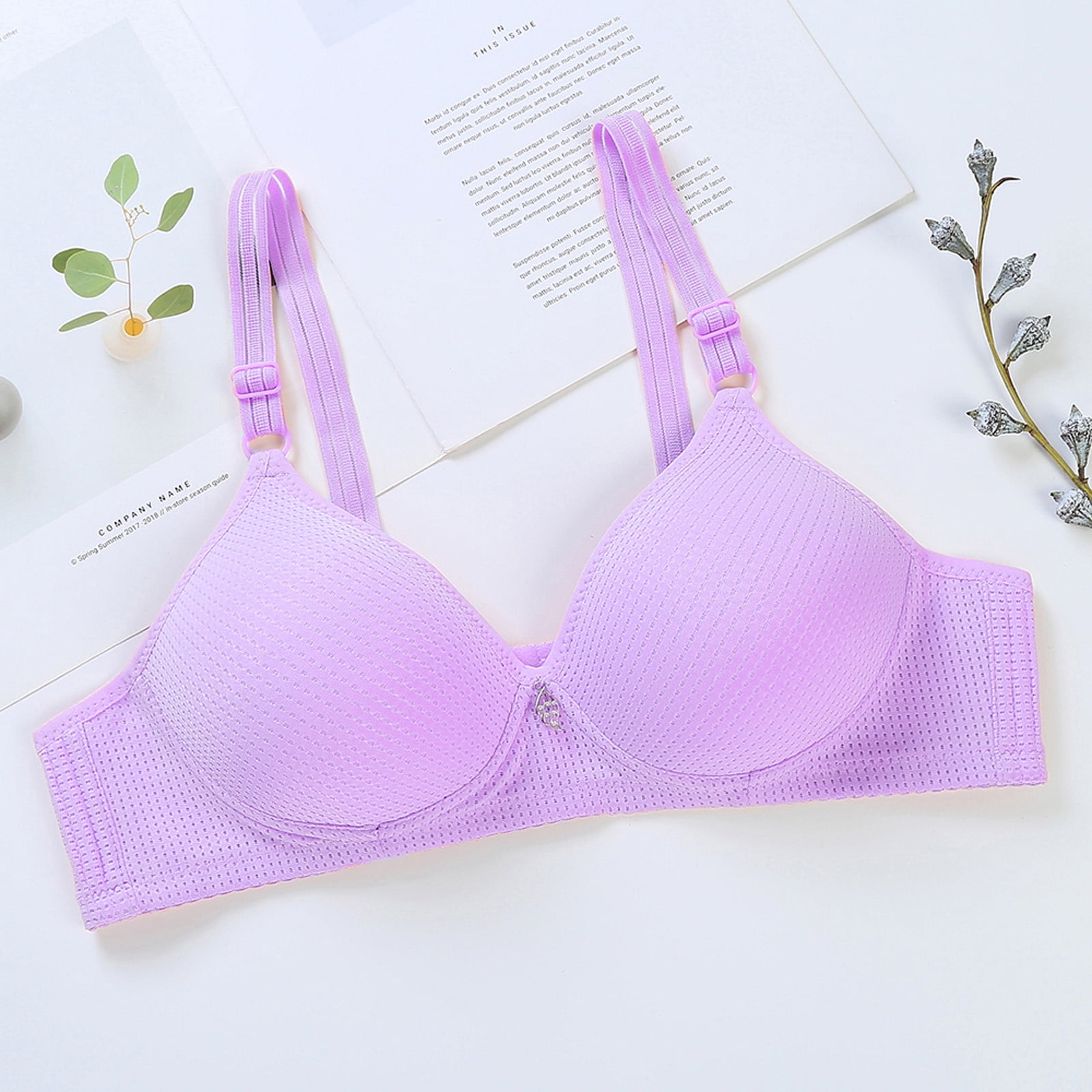 Raeneomay Bras for Women Sales Clearance Adjustable Full Cup No