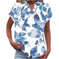 thumbnail image 1 of Raeneomay Button Down Shirts Loose Summer Tops for Women Women's Short Sleeved Fashionable Printed T-Shirt Cardigan Loose and Women's Summer Casual Shirt Top, 1 of 4