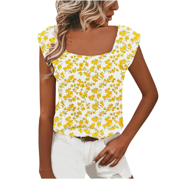 Raeneomay Ladies Graphic Tees Womens Tops Women's Casual Printed Short-Sleeved Neck Tops Blouse