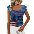 thumbnail image 1 of Raeneomay Ladies Graphic Tees Womens Tops Women's Casual Printed Short-Sleeved Neck Tops Blouse, 1 of 6