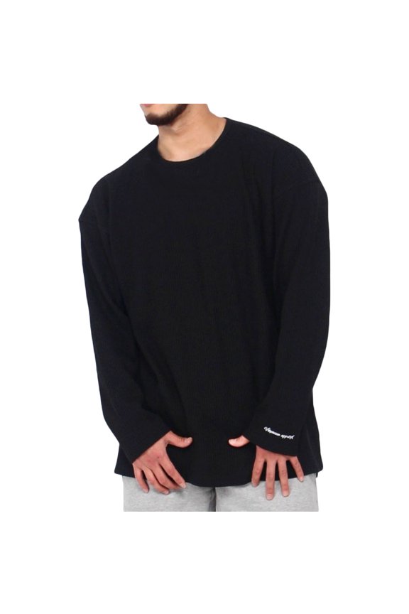 Long Sleeve Shirts for Men Bar Texture Solid Color Casual Fitness Sport Permeability Round Neck Long Sleeve Top