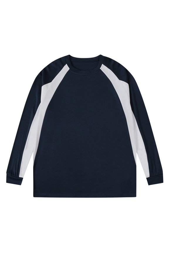 Long Sleeve Shirts for Men Oversize Men's Solid Color Casual Fitness Sport Permeability Round Neck Long Sleeve Blouse