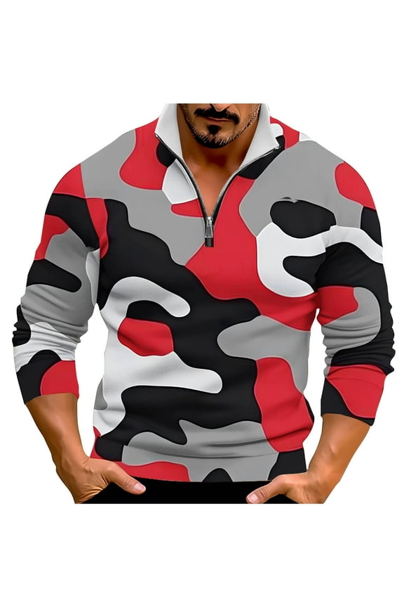 Long Sleeve Shirts for Men Solid Color Casual Fitness Sport Permeability Button V- Neck Long Sleeve Top