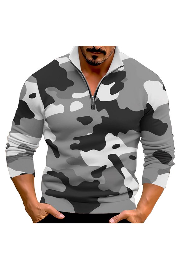 Long Sleeve Shirts for Men Solid Color Casual Fitness Sport Permeability Button V- Neck Long Sleeve Top