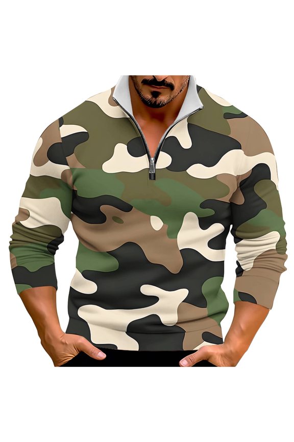 Long Sleeve Shirts for Men Solid Color Casual Fitness Sport Permeability Button V- Neck Long Sleeve Top