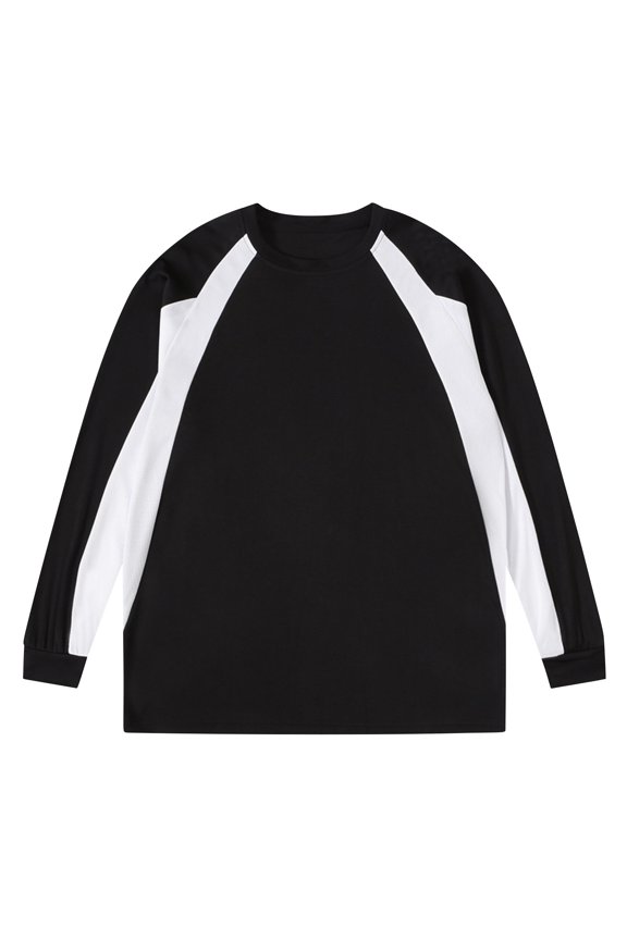 Long Sleeve Shirts for Men Solid Color Casual Fitness Sport Permeability Round Neck Long Sleeve Blouse