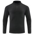 thumbnail image 1 of Raeneomay Long Sleeve Shirts for Men Sport Lightweight Breathable Solid Color Round Collar Long Sleeve Tops, 1 of 4