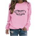 thumbnail image 1 of Raeneomay Long Sleeve Shirts for Women Casual Winter Halloween Hoodless Round-Neck Loose Printed SweatShirts, 1 of 5