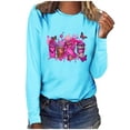 thumbnail image 1 of Raeneomay Long Sleeve Shirts for Women New Casual Fashion Long-Sleeved Turtleneck Printed Top, 1 of 3