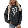 thumbnail image 1 of Raeneomay Long Sleeve Shirts for Women Round Neck Printed Loose Fitting Hoodless SweatShirts Tops, 1 of 5