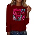thumbnail image 1 of Raeneomay Long Sleeve Shirts for Women Women's Casual Fashions Solid Color Blouse Round Neck Tops T-Shirt, 1 of 4