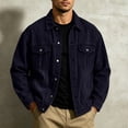 thumbnail image 1 of Raeneomay Men's Denim Jacket - Long Sleeve Collared Multi Pocket Outerwear S-XXL, 1 of 4