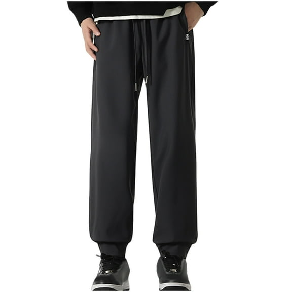 Raeneomay No Boundaries All Gender Washed Cargo Pants Fashionable Men's Solid Color Casual Elastic Lace Up Straight Leg Sports Pants