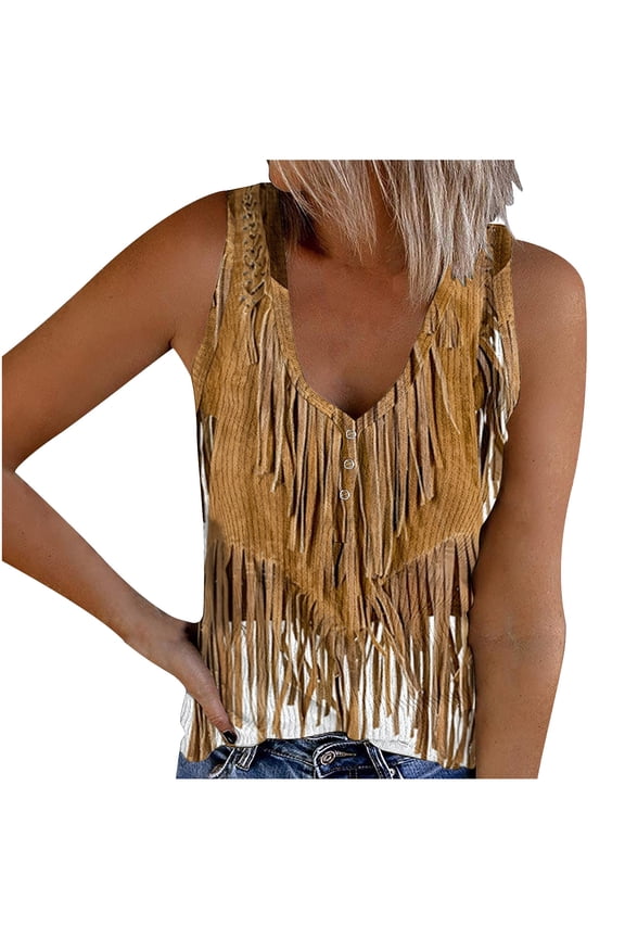 Off Shoulder Tops for Women Retro Ethnic Style Feather Tassels Printed Sleeveless Tank Tops