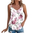 thumbnail image 1 of Raeneomay Off Shoulder Tops for Women Women Printing Sleeveless Round Neck Pullover Eyelet Tops Shirts Blouse, 1 of 4