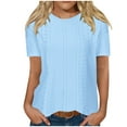 thumbnail image 1 of Raeneomay Oversized T Shirts Fashionable Women's Casual Short Sleeved Loose Round Neck Solid Color Top, 1 of 6