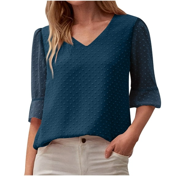 Raeneomay Oversized T Shirts for Women Casual Tops Fashion Women Short Sleeve Garment Comfortable Breathable V-Neck Blouses Tops