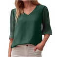 thumbnail image 1 of Raeneomay Oversized T Shirts for Women Casual Tops Fashion Women Short Sleeve Garment Comfortable Breathable V-Neck Blouses Tops, 1 of 5