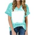 thumbnail image 1 of Raeneomay Oversized T Shirts for Women Casual Tops Women's Tops Women's Fashion Casual Loose Blouse Printing V Neck T-Shirt Blouse Print Tee, 1 of 5