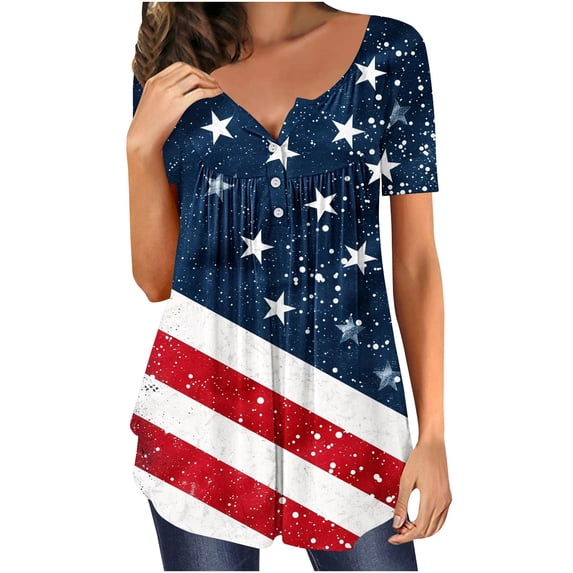 Raeneomay Oversized T Shirts for Women Casual Tops Womens Summer Casual Tops V- Neck Hide Belly Short Sleeve T- Tunic Blouses
