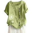 thumbnail image 1 of Raeneomay Oversized T Shirts for Women Women Casual Print Short Sleeve Plus Size T-Shirt Top Blouse, 1 of 3