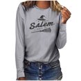 thumbnail image 1 of Raeneomay Women Tops Long Sleeve Shirts for Women Casual Fashion CrewNeck Pullover Round-Neck Printing T-Shirt Tops, 1 of 4
