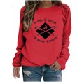 thumbnail image 1 of Raeneomay Women Tops Long Sleeve Shirts for Women Casual Winter Halloween Hoodless Round-Neck Loose Printed SweatShirts, 1 of 5