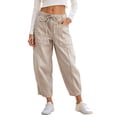thumbnail image 1 of Raeneomay Women's and Women's Plus Drawstring Low Rise Straight Leg Jeans with Pockets Casual Denim Pants for Daily Wear, 1 of 6