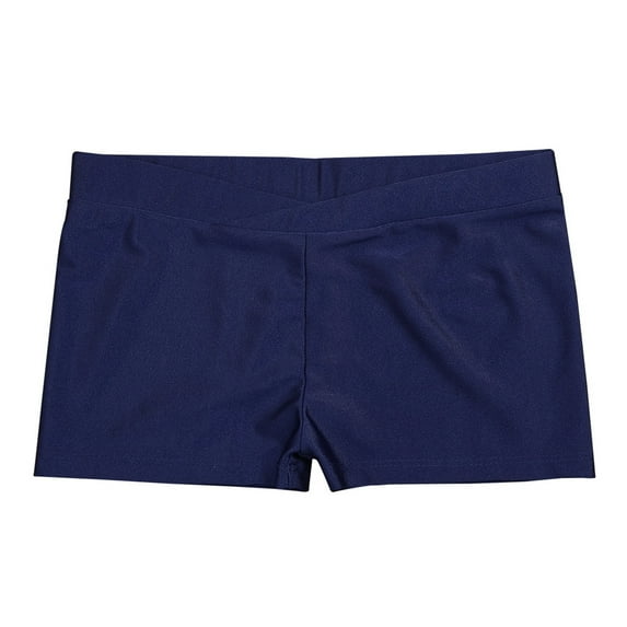 Raenseen Boys Girls Ballet Dance Booty Shorts Kids Running Gymnastics Workout Yoga Sports Shorts Navy Blue 6