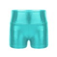 thumbnail image 1 of Raenseen Girls Ballet Suit Sleeveless Leotard + Shorts + Hair Band Gymnastics Training Workout Blue Green 8, 1 of 9