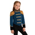 thumbnail image 1 of Raenseen Girls Long Sleeve Fringe Tassel Epaulet Jacket Peacock Blue 12, 1 of 7