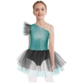 thumbnail image 1 of Raenseen Girls Mermaid Fish Scales Print Tutu Ballet Dance Performance Dress Mint Green 14, 1 of 7