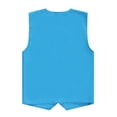 thumbnail image 1 of Raenseen Kids Solid Color Volunteer Waistcoat Girls Boys Irregular Hem Volunteers Activities Uniform Sky Blue XL/13, 1 of 5